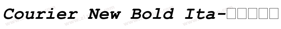 Courier New Bold Ita字体转换
